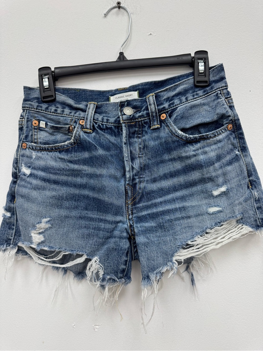 Distressed Denim Women's Shorts - Blue
